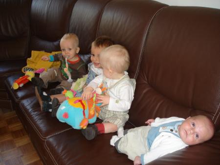 Avec mes copains Victor, Tim et Charlie